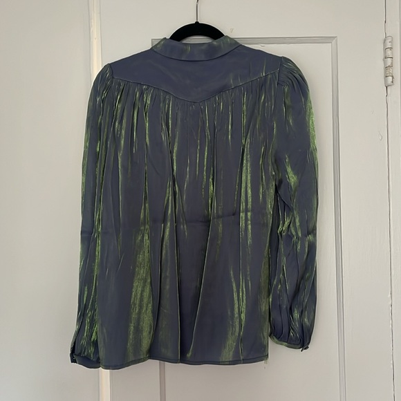 Las Pepas metallic button down shirt - Picture 3 of 3
